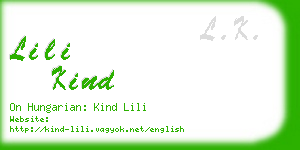 lili kind business card